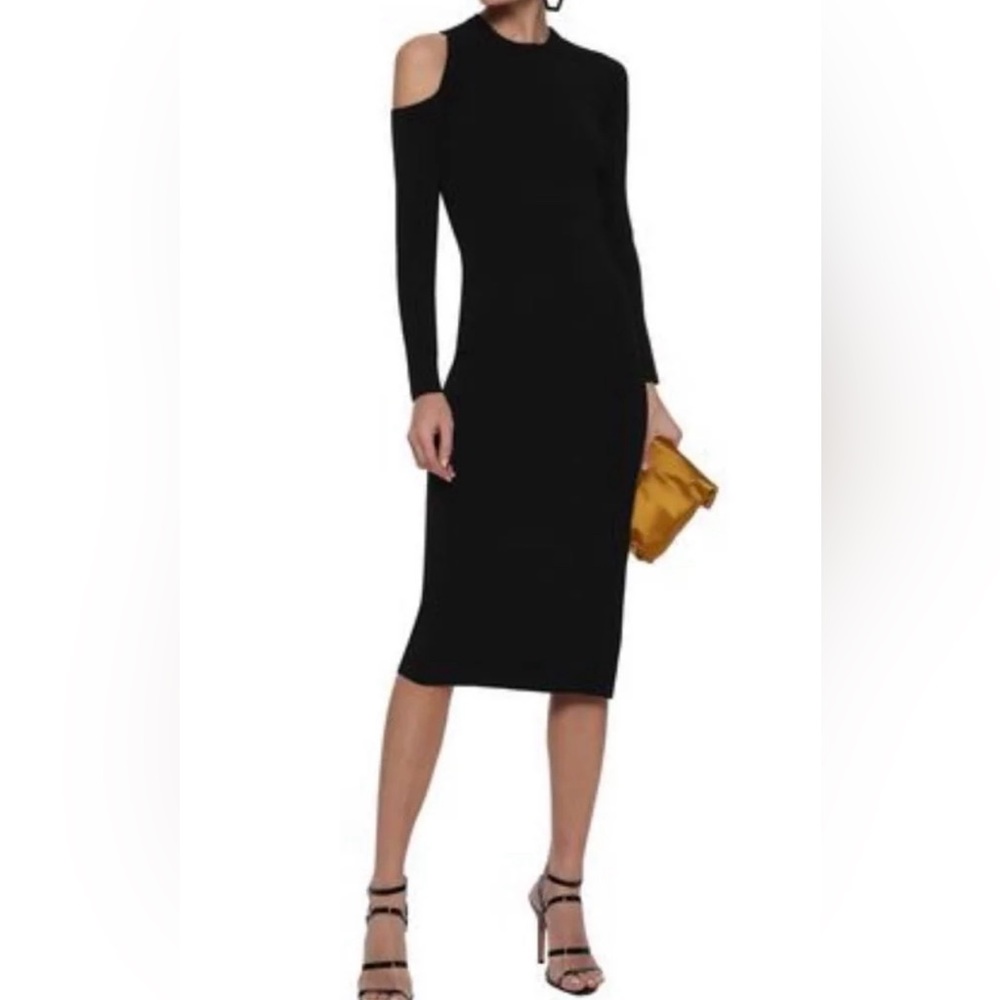 NWT Nicholas Black Dress with Cut Out Shoulder